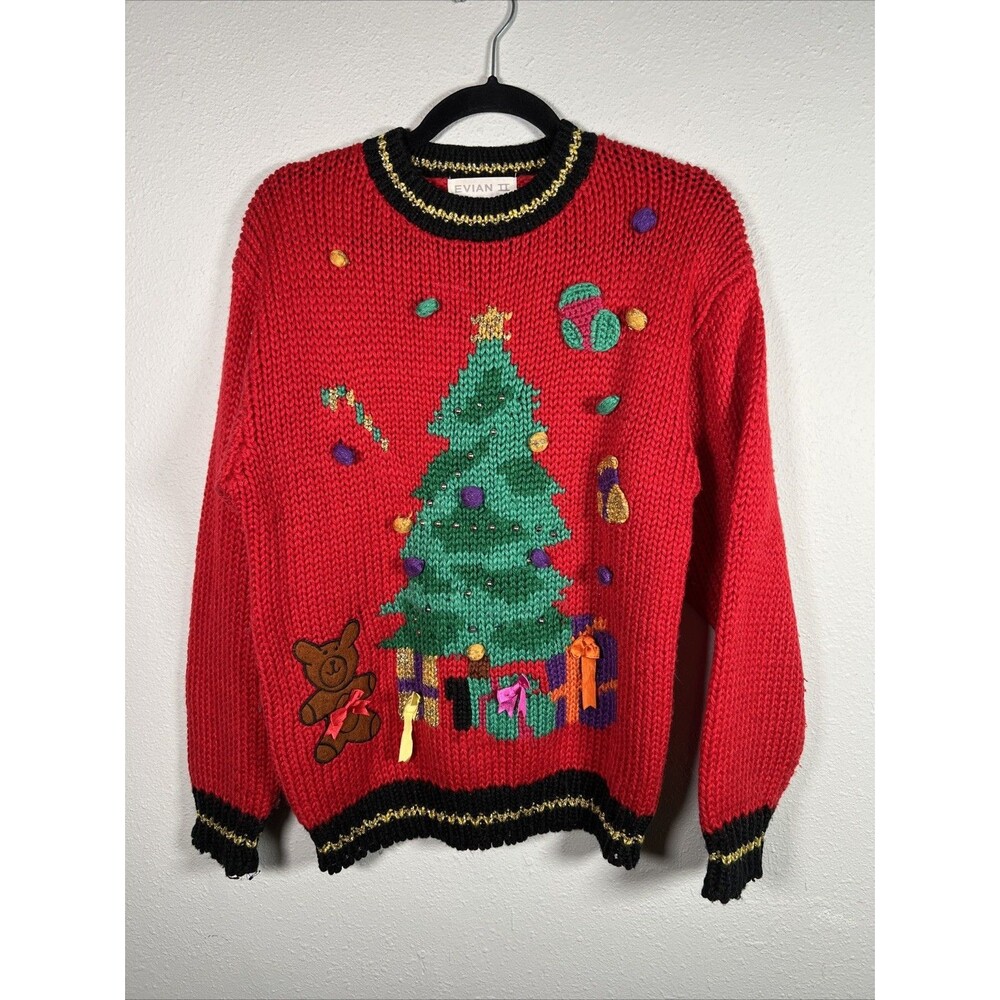 Vintage Christmas Chunky Knitted Pullover #48